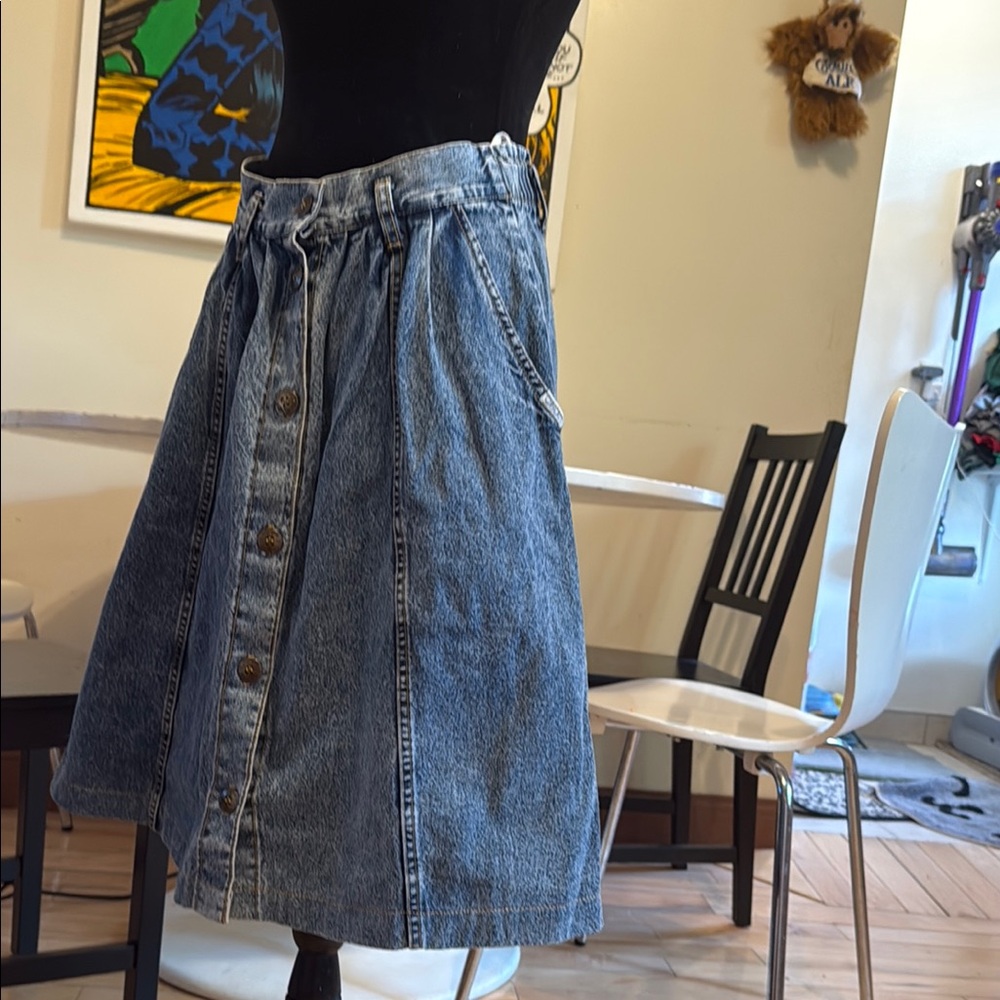 Cherokee Blue Midi A-Line Skirt